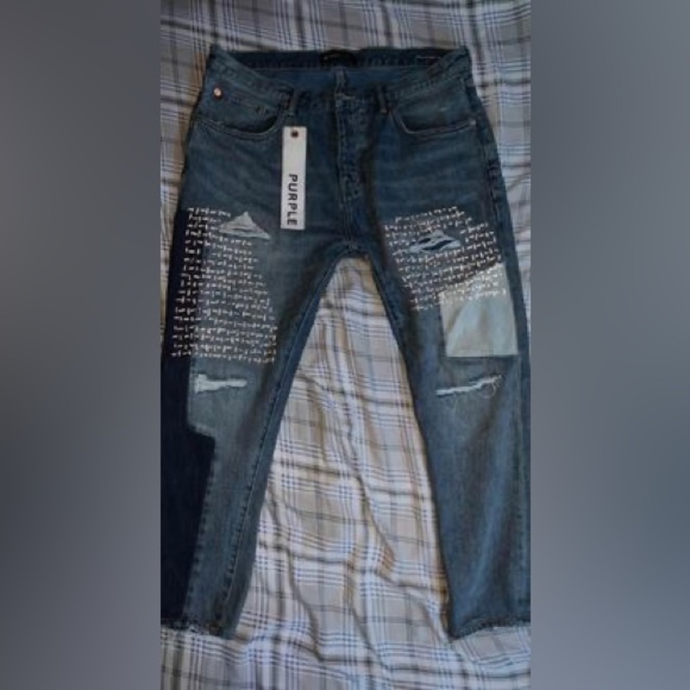 Purple jeans